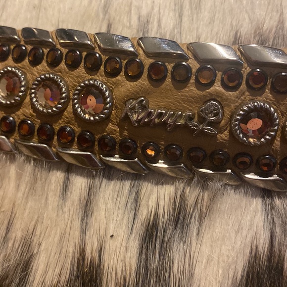 KIPPY’S tan belt with champagne and amber stones main image 6